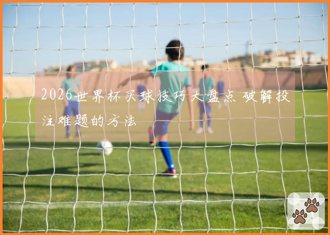 2026世界杯买球技巧大盘点 破解投注难题的方法
